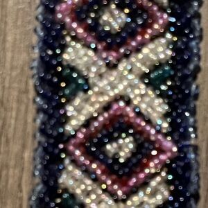 Native American bracelet glass sea beads boho whimsical beach vintage Y2K retro